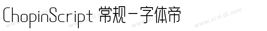 ChopinScript 常规字体转换